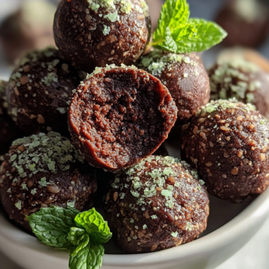Chocolate Mint Protein Bites