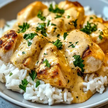 Creamy Smothered Chicken and Rice