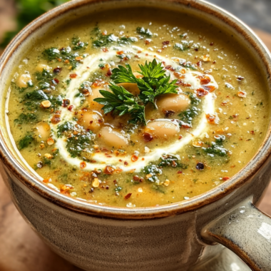 Creamy White Bean Pesto Soup for Cozy Nights in