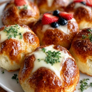 Delicious Mini Sourdough Discard Custard Fruit Kolaches