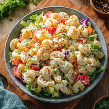 Easy Creamy Pasta Salad With Sour Cream