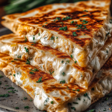 High Protein Chicken Ranch Quesadilla (crispy Low