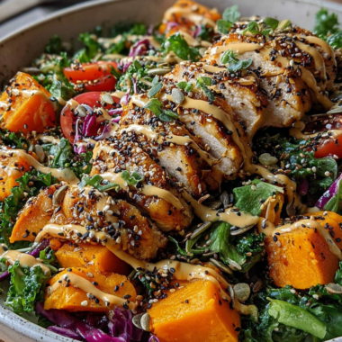 Maple Dijon Chicken Sweet Potato Bowls