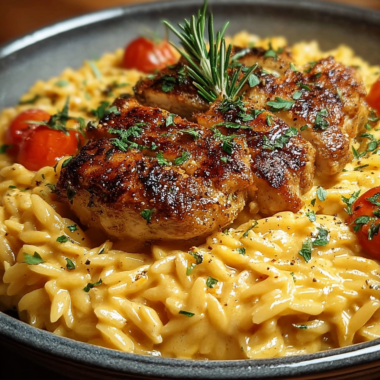 One Pot Cajun Chicken Alfredo Orzo