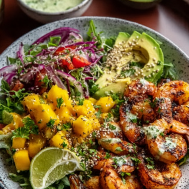 Shrimp Avocado Bowls With Mango Salsa & Zesty Lime Chili