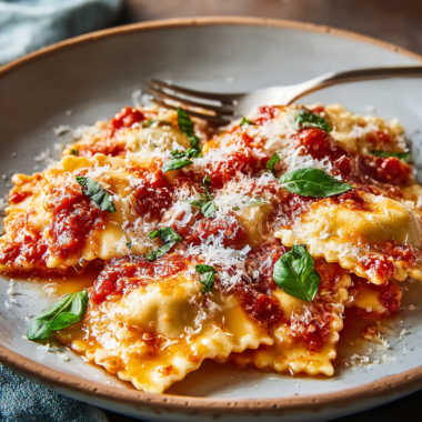 Slow Cooker Ravioli Lasagna
