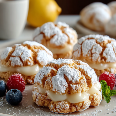 Soft Lemon Crinkle Cookies