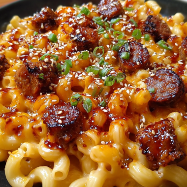Spicy Bbq Cheddar Mac With Smoked Sausage