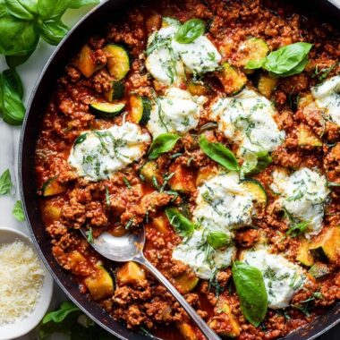 Zucchini & Ground Turkey Skillet With Ricotta Recipe