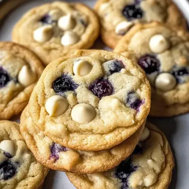 Blueberry White Chocolate Chip Cookies
