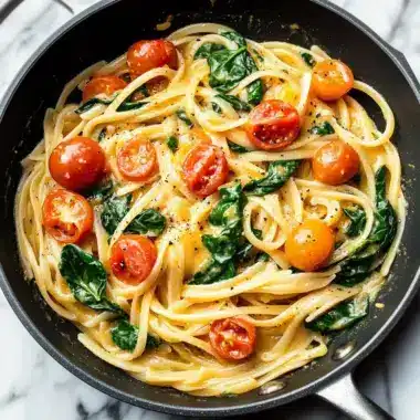 Bright and Tasty Fresh Spinach and Tomato Pasta Recipe