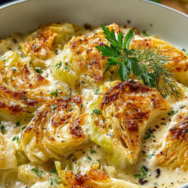 Creamy Garlic Parmesan Cabbage