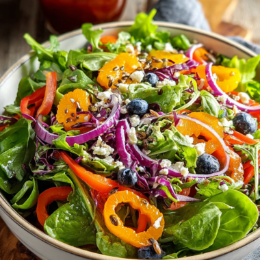 Delicious Spring Mix Salad With Zesty Orange Vinaigrette