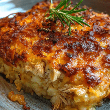 French Onion Chicken Hashbrown Casserole