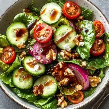 Fresh Spring Mix Salad With Balsamic Honey Dressing Delight