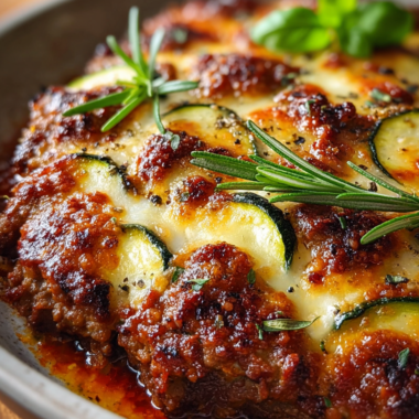 Ground Beef and Zucchini Casserole