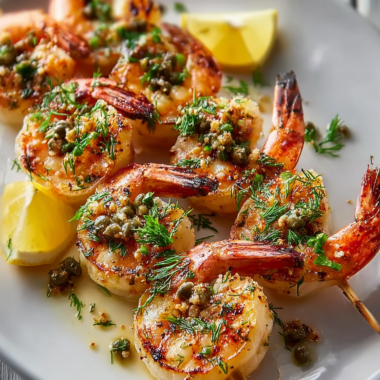 Juicy Mediterranean Grilled Shrimp Skewers