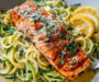 Easy One Pan Lemon Garlic Butter Salmon and Zucchini