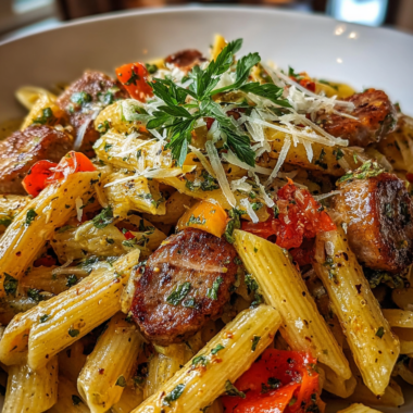 One Pan Smoky Cajun Butter Sausage Penne