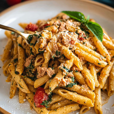 Pasta With Pesto and Tuna