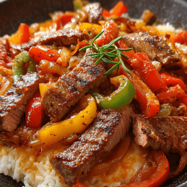 Queso Steak Fajita Skillet