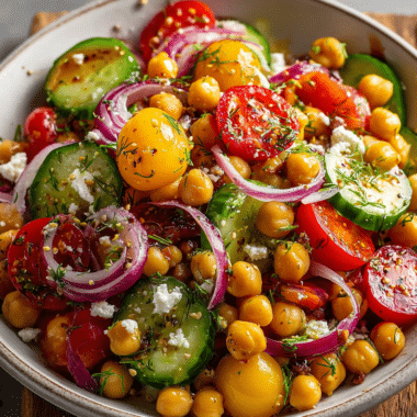 Quick & Easy Mediterranean Chickpea Salad