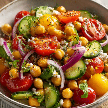 Quick & Easy Mediterranean Chickpea Salad