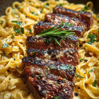 Steak Pasta Alfredo