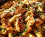 Easy Sticky Garlic Butter Honey Parmesan Chicken Penne