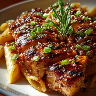 Sticky Honey Chili Garlic Butter Chicken Penne