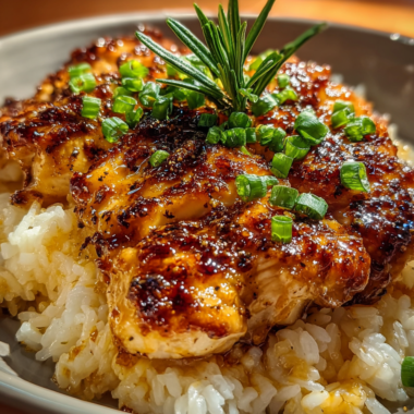 Sticky Honey Ranch Cheddar Chicken Rice Skillet