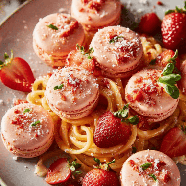 Strawberry Macarons