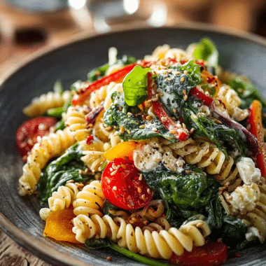 Zesty Spinach Pasta Salad