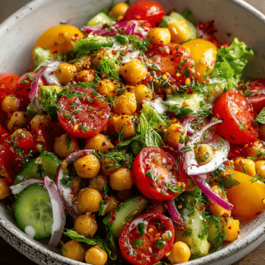 Quick & Easy Mediterranean Chickpea Salad
